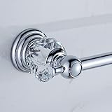 AUSWIND Polish Crystal Towel Bar 23-Inch Chrome Finish Wall Mount Towel Rack Bathroom Accessories