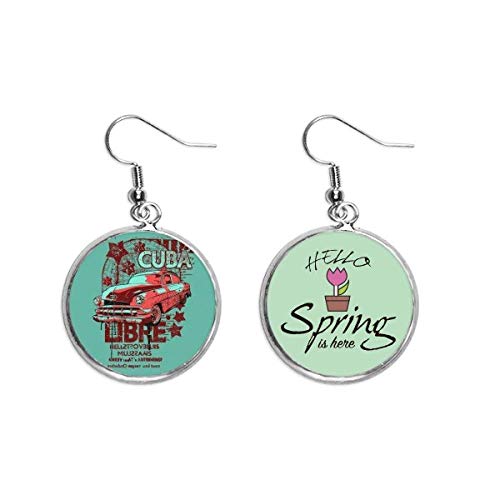 Joyas de primavera para paseos urbanos con pendientes graffiti rojo