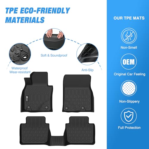 Image of Nilight TPE Floor Mats for Mazda CX-50 CX50 2023 2024 2025 2026 | All Weather Custom Fit Heavy Duty Floor Liners