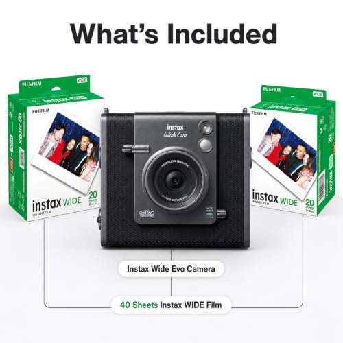 Image of Fujifilm INSTAX Wide Evo Instant Film Camera (+ Extra Film (40 Sheets))