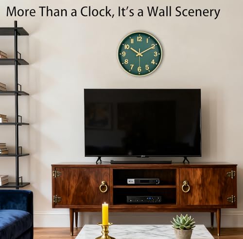 Image of Wall Clocks Battery Operated, 12 Inch Non Ticking Digital Wall Clock, Silent Analog Clock for Bedroom Living Room Kitchen Office Gym Classroom Decor, Large Number Clocks for Seniors Elderly