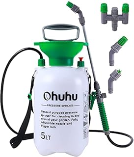 Garden Pump Sprayer, Ohuhu 1.3 Gallon/5L Multi-Purpose Lawn & Garden Pressure Sprayer