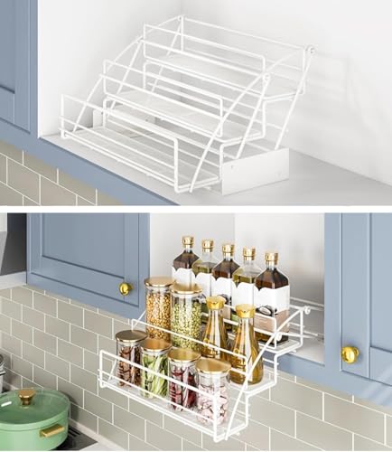 Ausziehbares Regalsystem für Küche und Badezimmer, Schrankorganisation