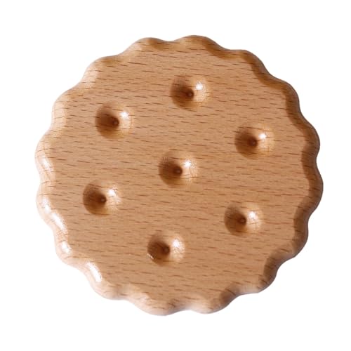 Mirpuytn ドリンク用木製コースター、木製クッキーコースター - かわいいビスケットの形のテーブル用ドリンクカップコースター | コーヒーティーホットドリンクテーブルマット、ファームハウスカップコースターキッチンホームカウンタートップ用