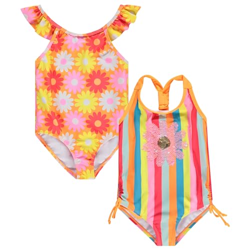 BMAGICAL Kids Girls 2 Pack Bathing Suit Childrens Printed Beach Swimwear