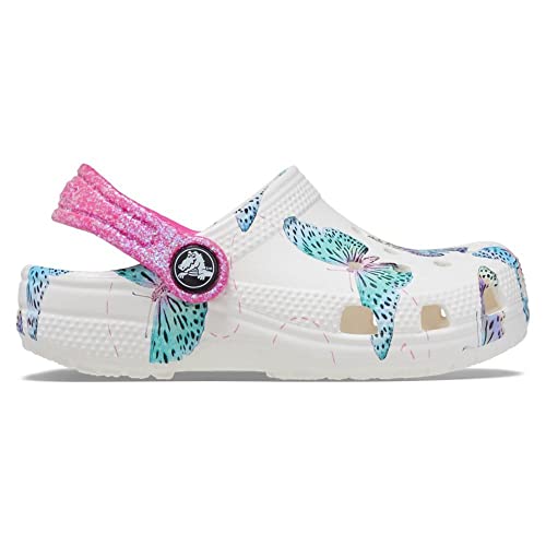 Image of Crocs Unisex-Child Classic Seasonal Print Clogs, Butterfuly Print, 5 Toddler