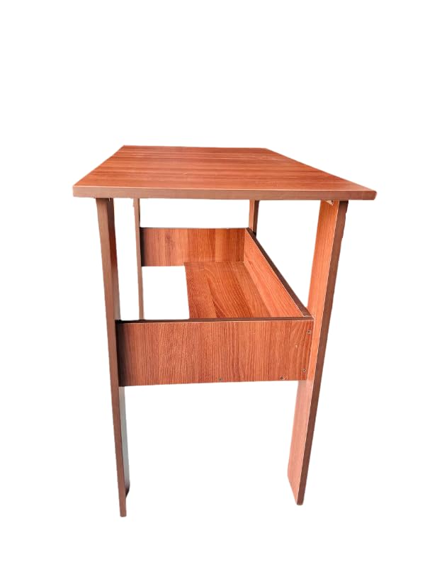 Image of SBF Furniture Engineered Wood Computer Desk with One Tier Shelves Laptop Study Table for Office Home Workstation Writing Modern Desk (ST-004 /90 x 50 x 77 cm) (Accasiya Brown) DIY(Do-It-Yourself)