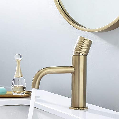 Rose Gold Basin Faucet Modern Bathroom Sink Mixer Tap Brass Wash Single Handle Hole Crane for