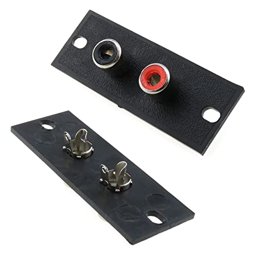 6 piezas panel RCA hembra audio negro miniatura 2