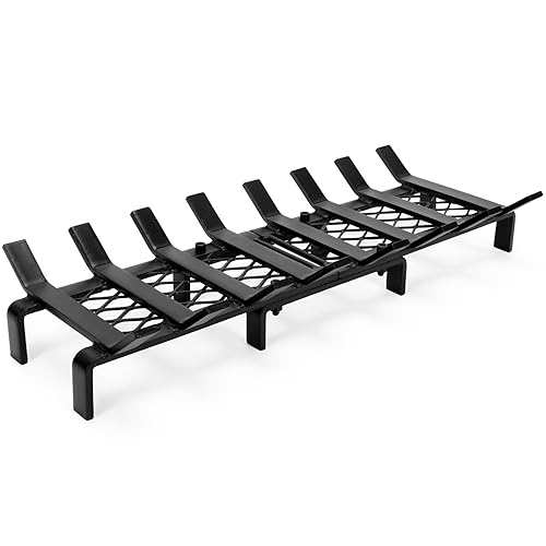 WILLOW WEAVE 24\" Fireplace Grates with Ember Retainer,Fireplace Wood Holder for Inside Fireplace, Fireplace Log Grate for Wood Stove
