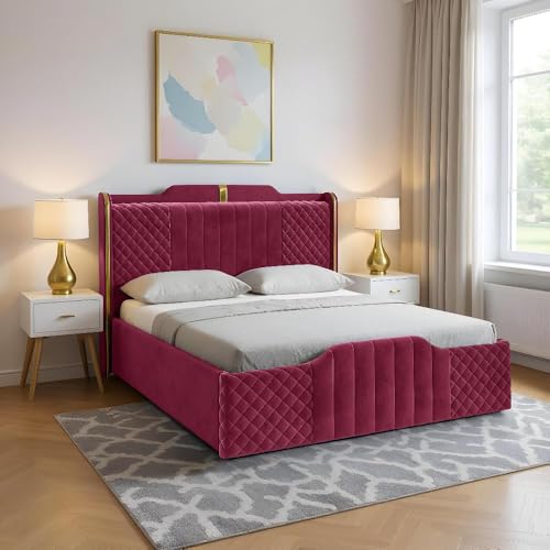 Image of Wakefit Velura King Size Hydraulic Storage Upholstered Bed