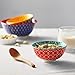 DOWAN 10 oz Small Bowls Set of 6 - Versatile Ceramic Ice Cream Bowls, Durable Small Dessert Bowls for Cereal, Snacks, Colorful Decorative Bowls, Dishware and Microwave Safe, Portion Control Bowl
