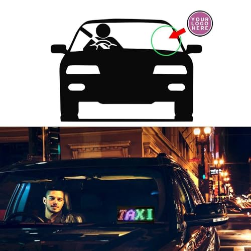Meskliu Flexible 7x3'' Car LED Sign - Bluetooth APP Control,USB 5V DIY and Text Programmable Animated Signs Matrix Panel,Scrolling Display for Parties, Weddings,Cars,Window Ads