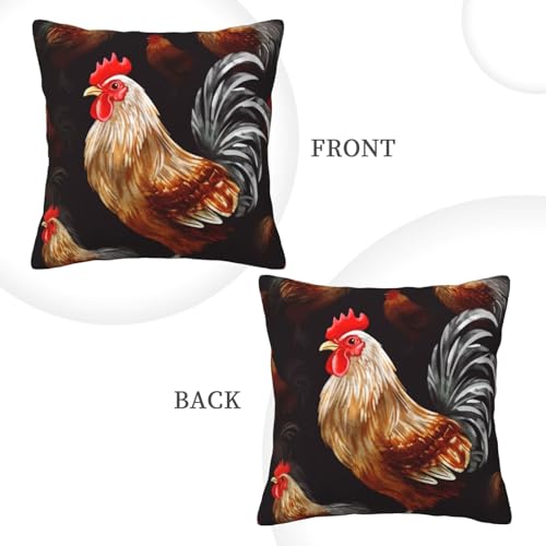 Coussin velours côtelé Shine 50x50 cm coq : protège et décore - 3