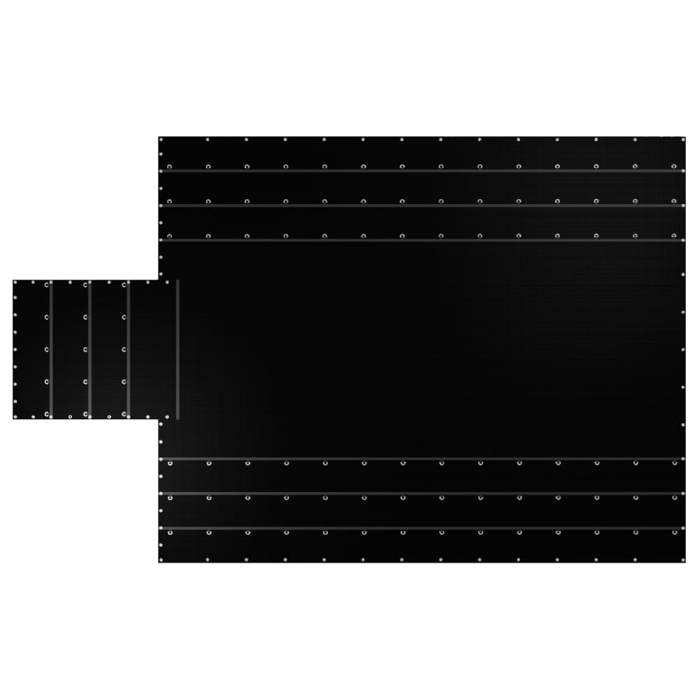 24' x 27' Lumber Tarp 8ft Drop - Combo Tarp 14 oz / 16 oz Cargo Flatbed Tarp - Black Vinyl Waterproof - Plastic Fabric Solutions by Megaplast