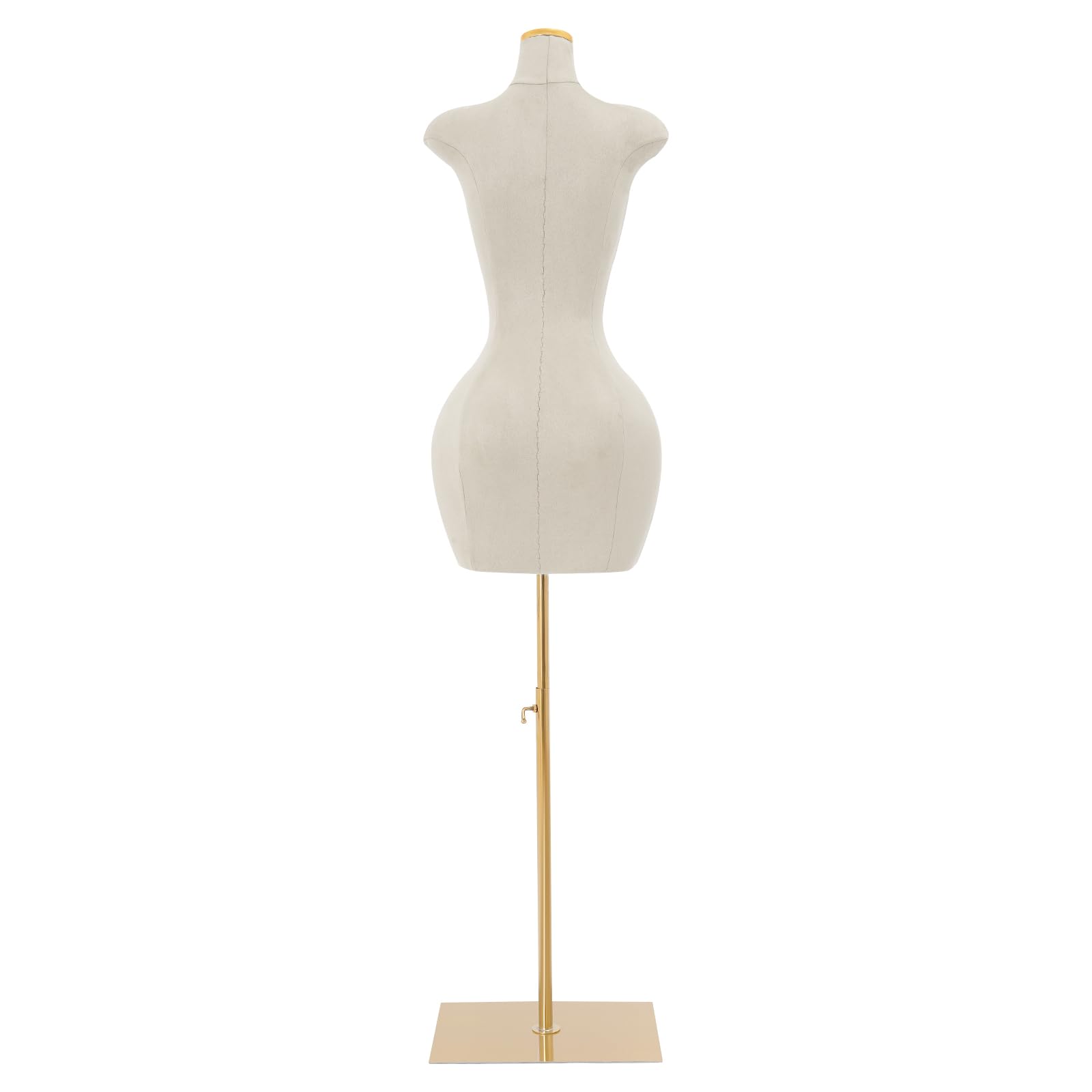 Manichino da sartoria femminile, regolabile, 150-210 cm, con base in metallo (bianco) | Manichino Body Female grigio con base in metallo, manichino da donna, busto sartoriale, busto per negozio di abbigliamento