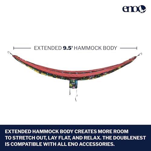 Image of ENO, Eagles Nest Outfitters DoubleNest Lightweight Camping Hammock, 1 to 2 Person, Special Edition Colors, ATC