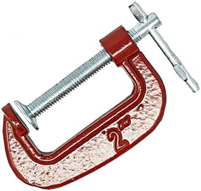 Dapetz ® G-Clamp 50mm Metal Woodwork DIY Carpentry Strong Corrosion Resistant Tommy Bar, Robust cast-Iron Frame, Steel Threaded bar with Tommy bar Handle & Swivel Shoe.