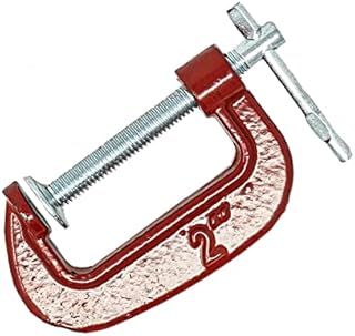 Dapetz ® G-Clamp 50mm Metal Woodwork DIY Carpentry Strong Corrosion Resistant Tommy Bar, Robust cast-Iron Frame, Steel Threaded bar with Tommy bar Handle & Swivel Shoe.