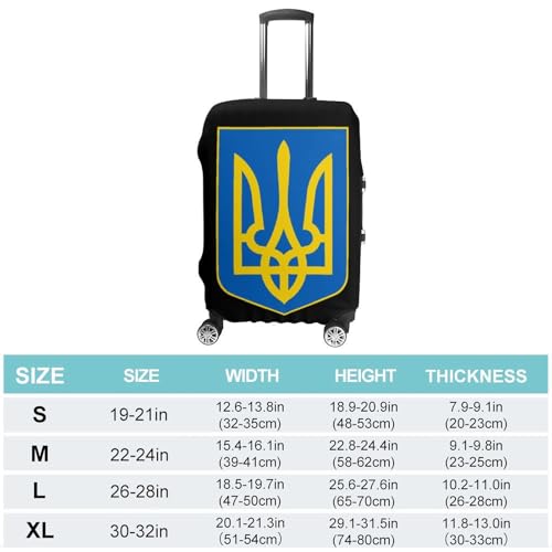 Coat of Arms of Ukraine Luggage Covers Suitcase Protector Case Fits 19-32 Inch M2