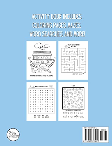 Noah's Ark: Activity Book And Coloring Pages For Kids Ages 5 and Up. Includes Mazes, Coloring Pages, Word Searches And More - Image 2