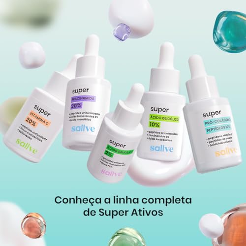 Super Pró-colágeno 10% Peptídeos Sallve 30ml