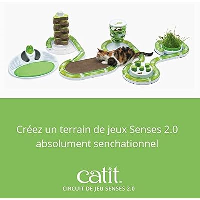 Catit Senses 2.0 Play Circuit Interactive Cat Toy - 8-Piece Closed-Track Ball Toy for All Breed Sizes