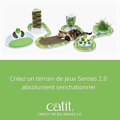 Catit Senses 2.0 Play Circuit Interactive Cat Toy - 8-Piece Closed-Track Ball Toy for All Breed Sizes