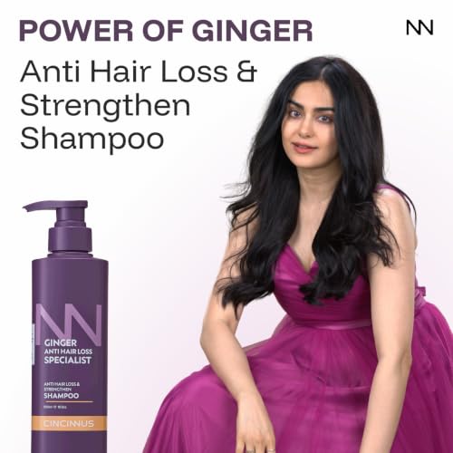 Image of Cincinnus Ginger Anti Hair Loss & Strengthening Shampoo with Camellia & Keratin | Reduces Hair Fall, Strengthens Roots | Daily Care for Weak, Thinning Hair | Growth Support(500ml)