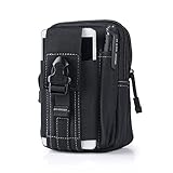 Egurs Cinturón Tactical Cinturón Bolsa Estuche Universal con Funda para el Monedero Militar para el Exterior EDC Militar Funda para iPhone 8 7 6s Plus Samsung Galaxy S9 S7 y más Negro