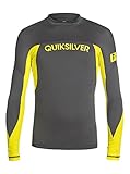 Quiksilver Men's Performer Long Sleeve Surf Tee Rashguard, Dark Shadow/Sulphur Springs, Medium