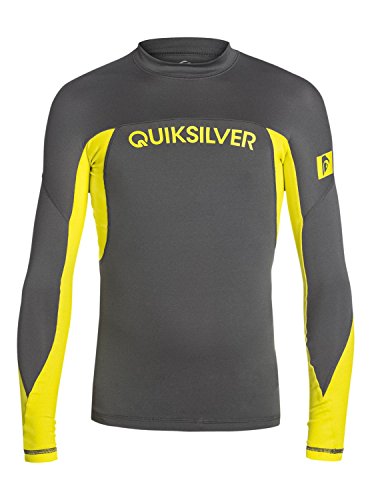 Quiksilver Men's Performer Long Sleeve Surf Tee Rashguard, Dark Shadow/Sulphur Springs, Medium