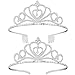 Produktbild FRCOLOR Strass Kristall Tiara Krone, 2er Pack Hochzeit Braut Prom Geburtstag Festzug Prinzessin Tiara Stirnband