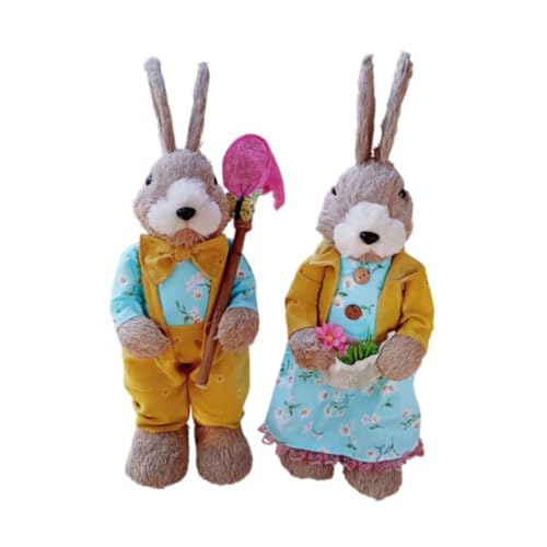 perfk 2 Piezas de estatuilla de de Paja de Pascua, estatuas de de pie, Lindo Juguete, Adornos de, estatuilla de para