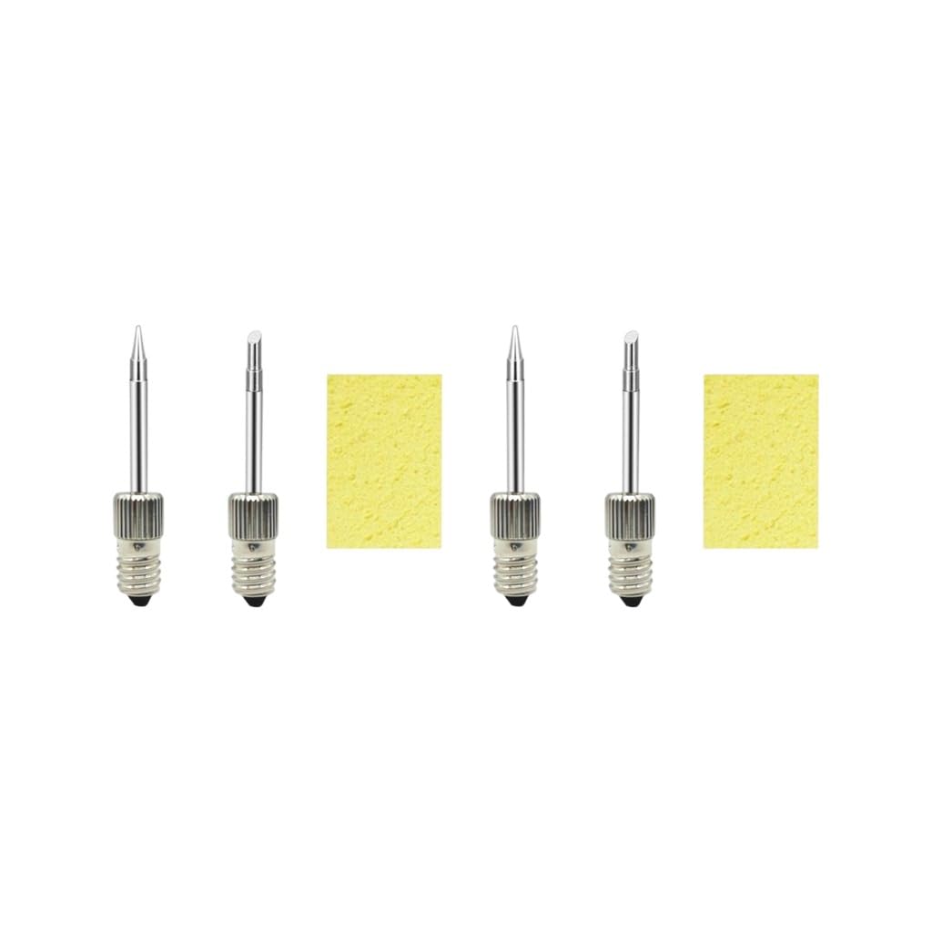 5 Punte Di Ricambio Per Saldatore E10 In Rame/acciaio + Spugna – Set Tip-B Per Saldatori A Batteria - 3