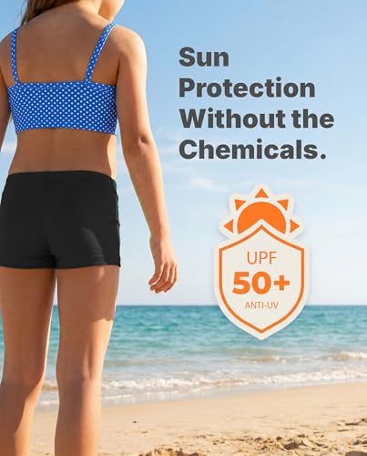 Image of City Threads Girls Bikini Top Only UPF 50+, Bathing Suit Top for Girls, Made in the USA
