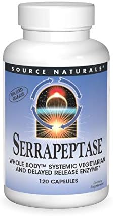 Source Naturals Serrapeptase - Delayed Release Enzyme - 120 Vegetarian Capsules