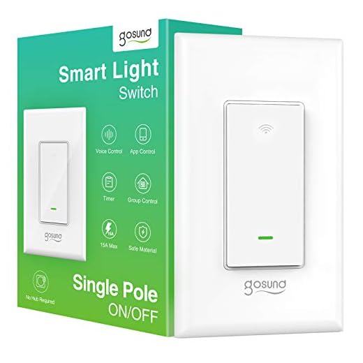 Smart Light Switch, Gosund 15A Smart Wifi Light Switch with Remote Control and Timer, Works with Alexa, Google home and IFTTT, No Hub required, Easy and Safe installation, ETL and FCC listed. (1pack)