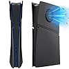 Cover Plates for PS5 Pro Digital Edition with Cooling Vent, PS5 Pro Faceplate ABS Hard Shockproof Anti-Scratch Dustproof Protective Plates, Replacement Side Shell Skin Case for PlayStation 5 Pro,Black