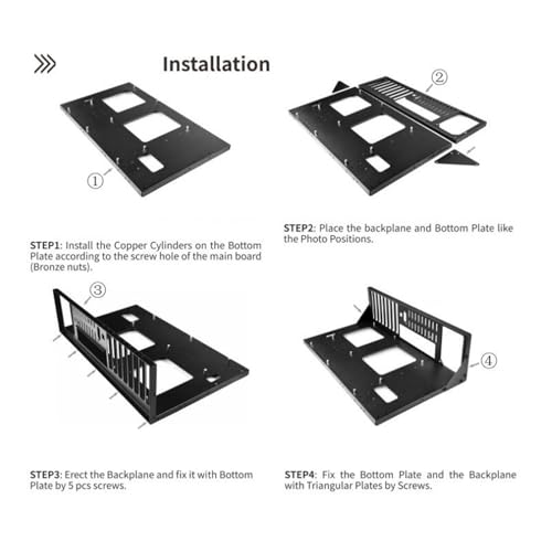 Gabinete Abierto Diyeeni DIY para Placas Base Micro-ATX e ITX, Rack de Chasis para Rig de Minería con Estructura Resistente y Gestión de Cables miniatura 5