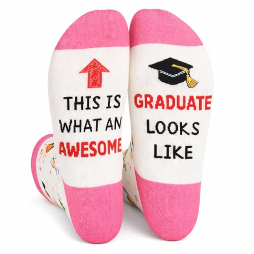 Graduation Gifts for Girls Boys Her Class of 2026 Socks High School College Senior 2026 Gifts for Women Men Students Teens 6th 8th 12th Grad Socks First Day of School Funny Graduates Stocking Stuffers