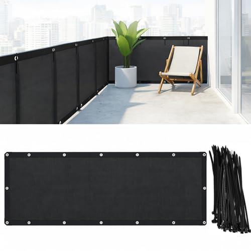 CroBlissful 3' X 20' Balcony Screen Privacy Fence Cover...