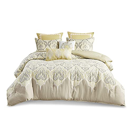 Madison Nisha Comforter Set, Full/Queen, Yellow #TOP7