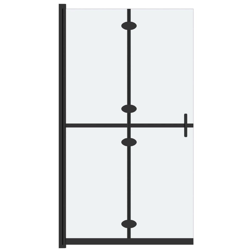 vidaXL Foldable Walk-in Shower Wall Bathroom Washroom Folding Shower Parts Partition Enclosure Cubicle Surrounds Frosted ESG Glass