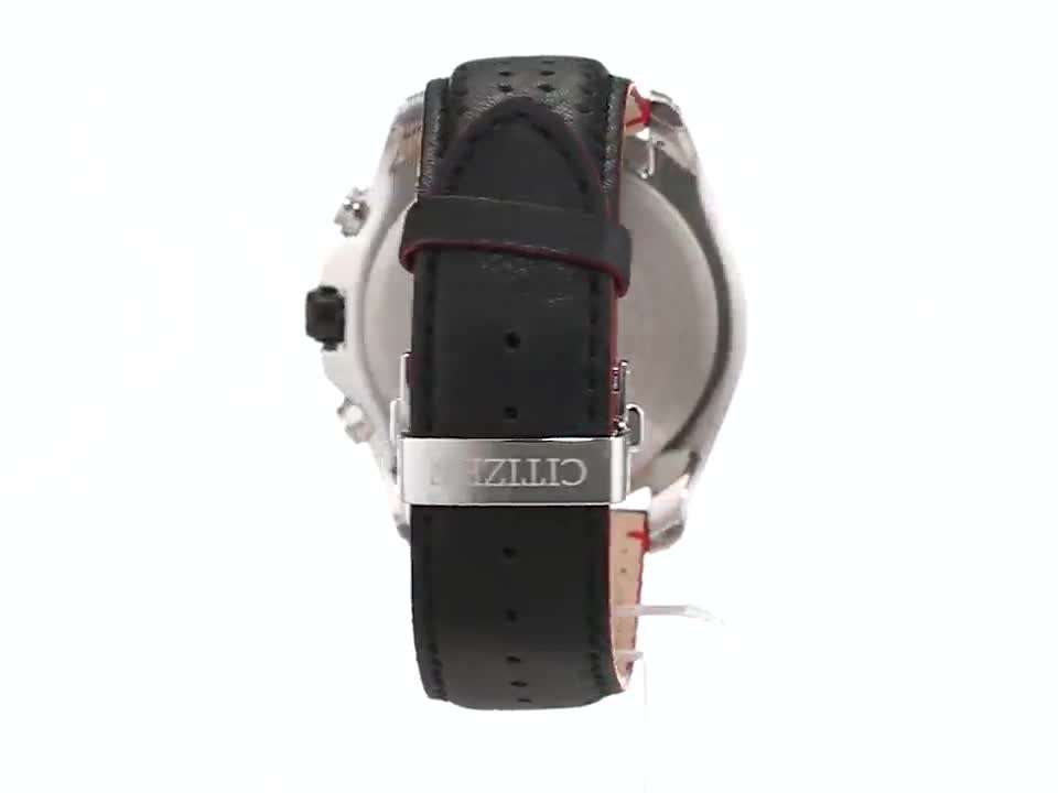 Citizen Herren Analog Eco-Drive Uhr mit Leder Armband AT9036-08E 