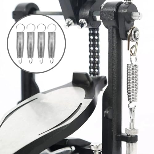Resorte para pedal de bombo, 4 piezas, metal resistente miniatura 3