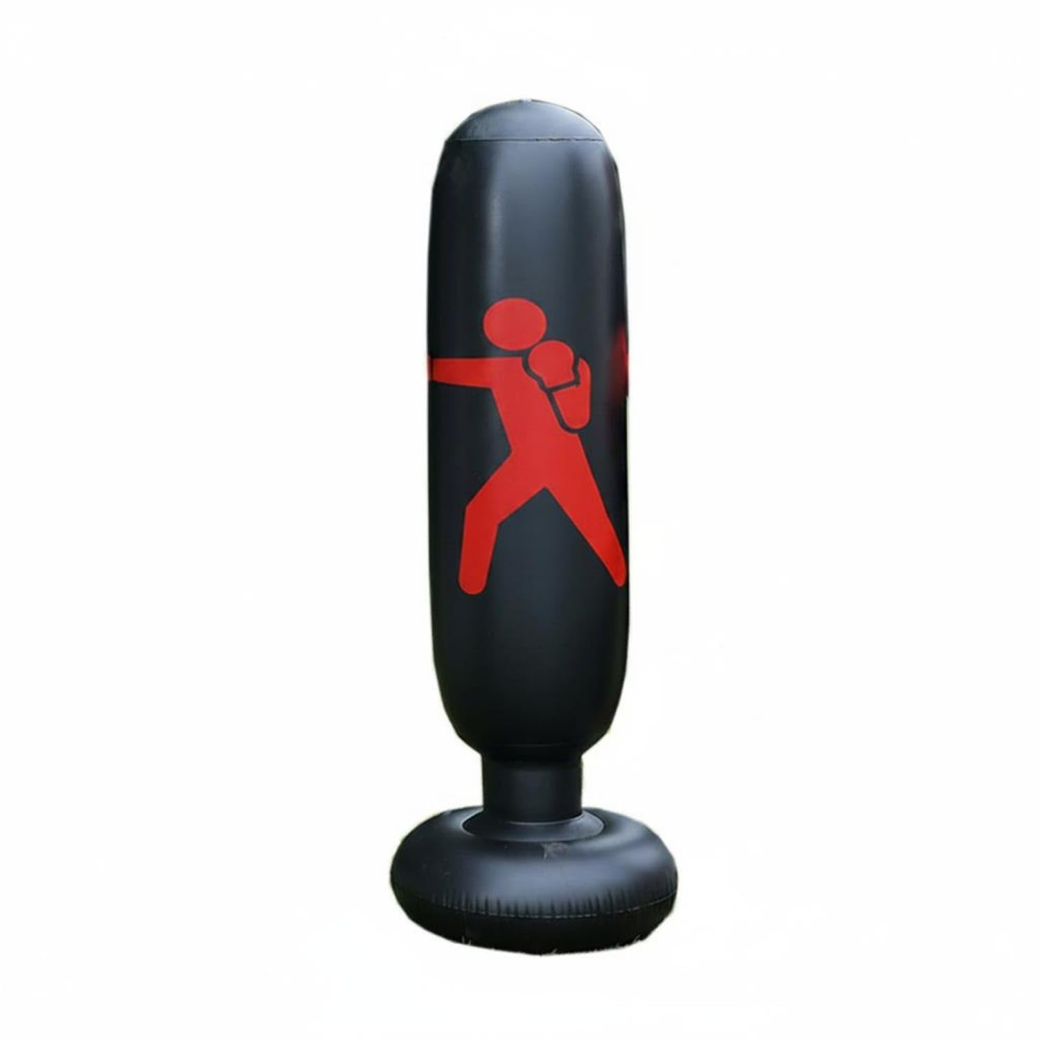 Wear-Resistant PVC Water Base Punch Column Easy to Set up Freestanding Striking Bag Portable Freestanding Boxing Bag Foldable for Adults, Beginners, Home Gym, Training Room, Black-image-36