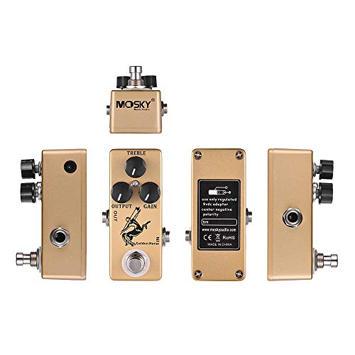 Mosky Golden Horse Pédale d’overdrive basée sur Klon Centaur Doré - Les Beatles, Paul McCartney, John Lennon, RIngo Starr, George Harrison Mosky Golden Horse Pédale d'overdrive basée sur Klon Centaur Doré – Image 6