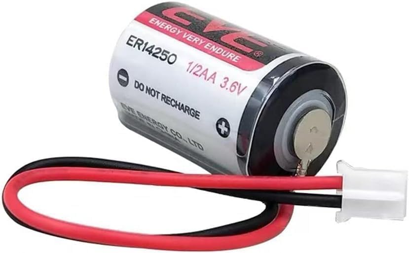 Image of [5-Pack] EVE ER14250 3.6V 1200mAh Battery with Black Plug Compatible with EVE ER14250 1 /2 AA LS14250, Non-Rechargeable Battery