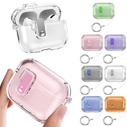 For AirPods Pro 3�p �P�[�X for �G�A�[�|�b�Y�v����3����p �ی�J�o�[ ���� TPU�f�� �S�ʕی� ���b�N�t�� �����h�~ �L�Y�h�~ �ϏՌ� �h�� �h�o ���C�����X�[�d�Ή� �J���r�i�t�� for 2025 AirPods Pro ��3��
